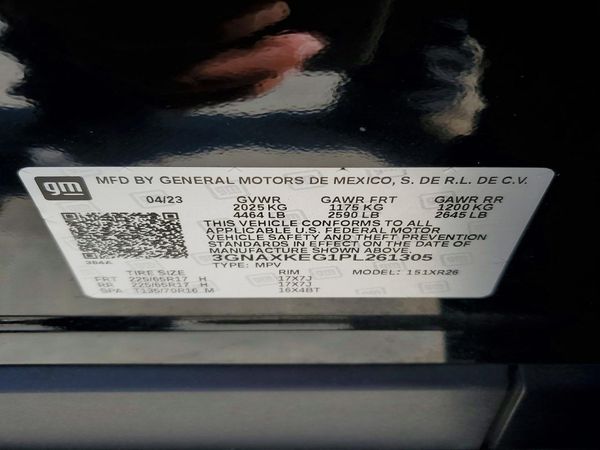 2023 CHEVROLET EQUINOX LT (1LT) — VINS