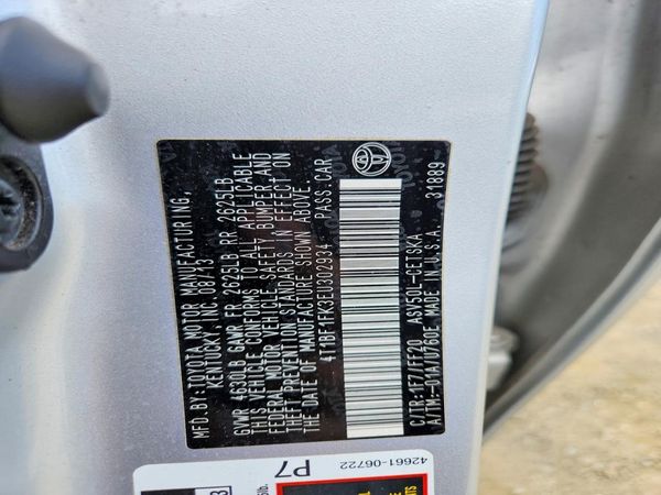 2014 TOYOTA CAMRY — VINS