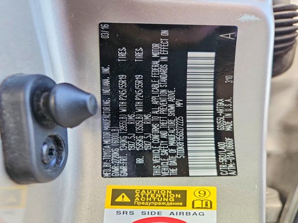 2016 TOYOTA HIGHLANDER — VINS