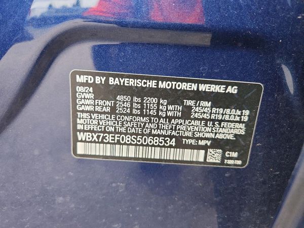 2025 BMW X1 xDrive28i — VINS