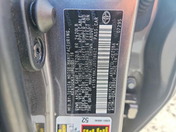 2018 TOYOTA CAMRY L/LE/SE/XLE