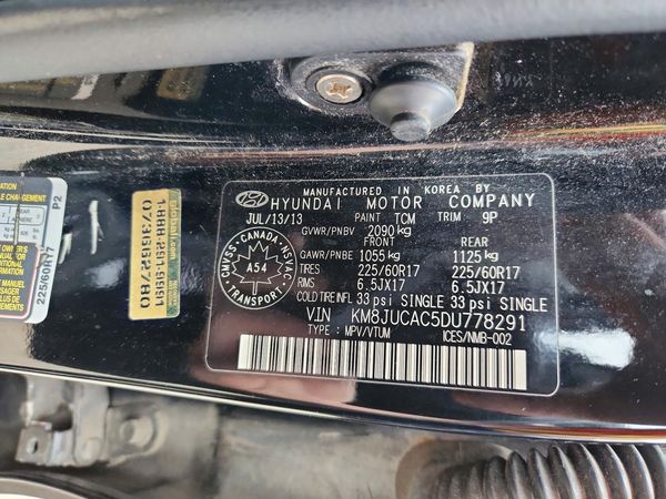 2013 HYUNDAI TUCSON — VINS