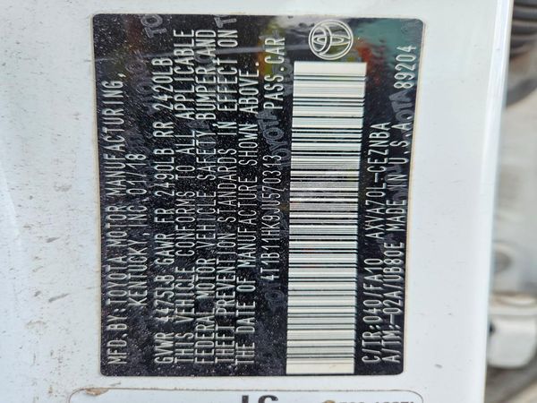 2018 TOYOTA CAMRY L/LE/SE/XLE