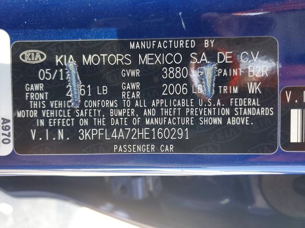 2017 KIA FORTE LX Popular, S