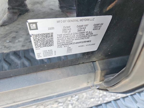 2021 CHEVROLET SUBURBAN Z71 — VINS