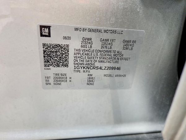 2020 CADILLAC XT5 — VINS