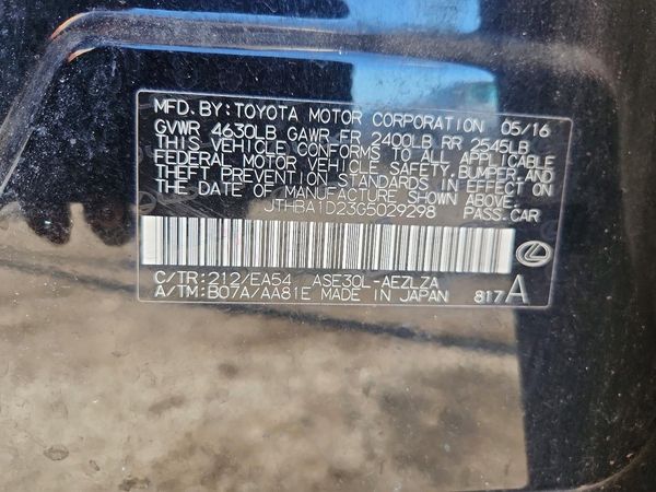 2016 LEXUS IS 200t