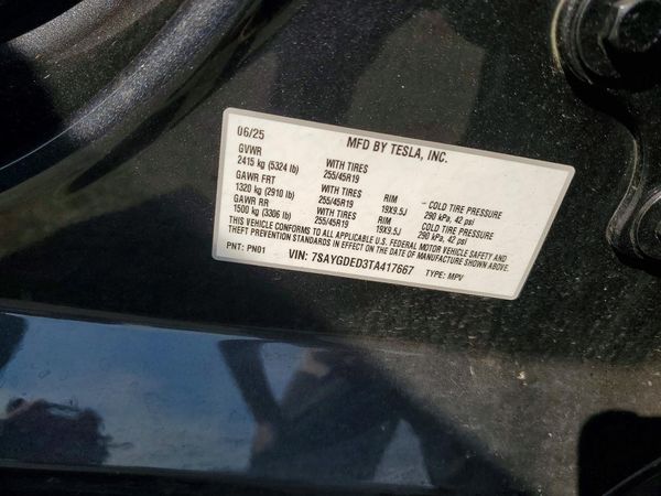 2026 TESLA MODEL Y — VINS