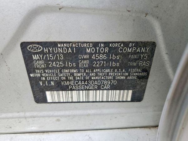 2013 HYUNDAI SONATA Hybrid / Hybrid Limited