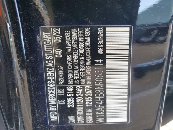 2022 MERCEDES-BENZ C-CLASS C300 4MATIC — VINS