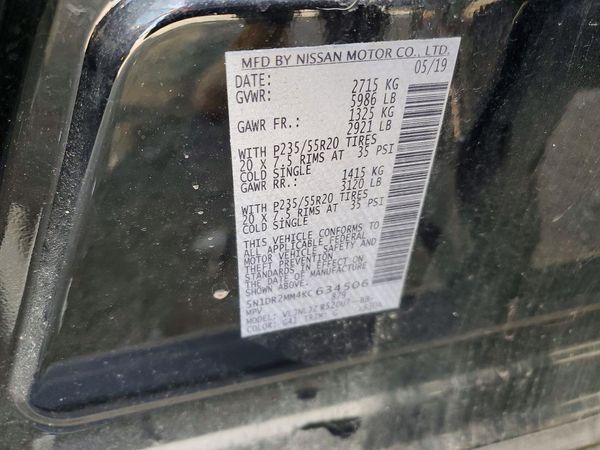 2019 NISSAN PATHFINDER