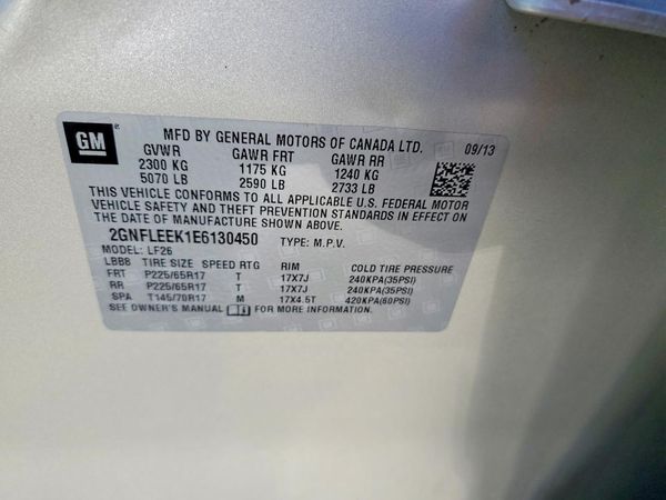2014 CHEVROLET EQUINOX LS — VINS