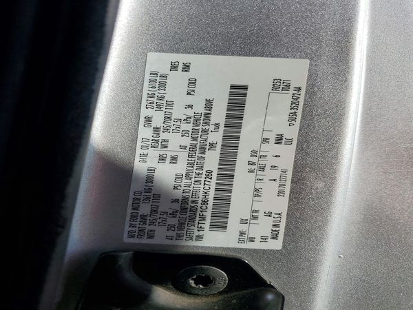 2017 FORD F150 Regular Cab