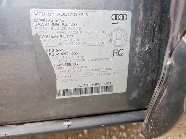 2015 AUDI Q5 PREMIUM Premium Plus — VINS