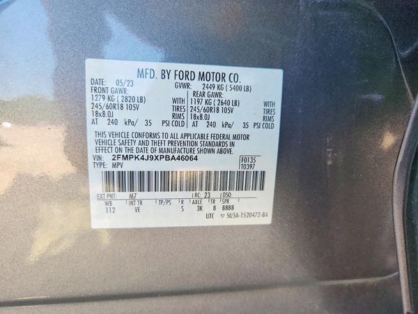 2023 FORD EDGE — VINS