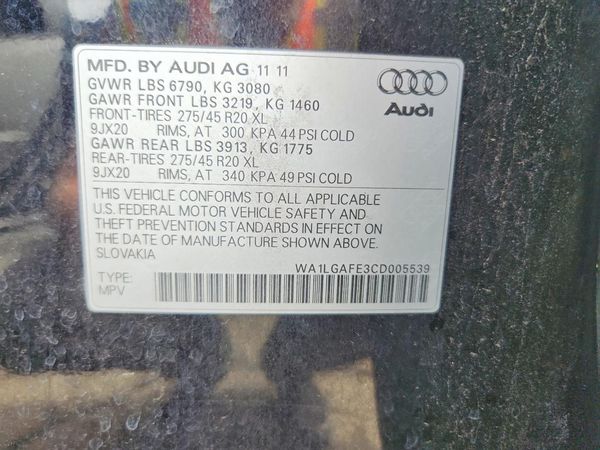 2012 AUDI Q7 Premium Plus