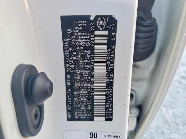 2019 TOYOTA COROLLA L/LE/SE/XLE/XSE