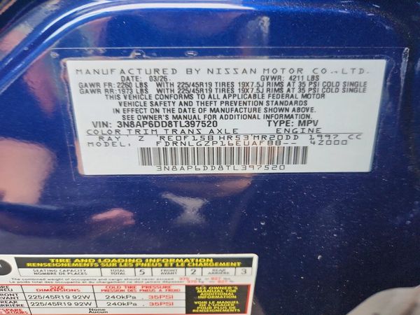 2026 NISSAN KICKS — VINS