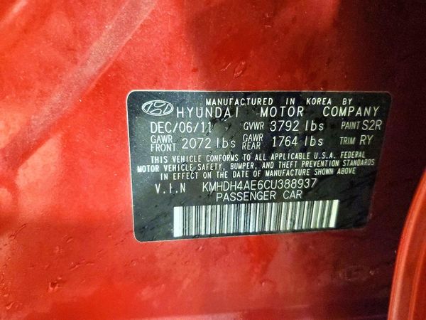 2012 HYUNDAI ELANTRA GLS(Middle grade)