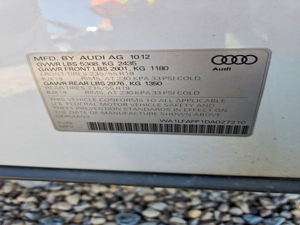 2013 AUDI Q5 — VINS