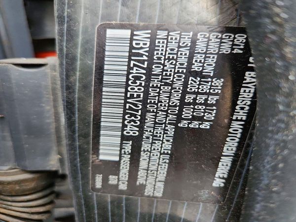 2014 BMW I3 Range Extender — VINS