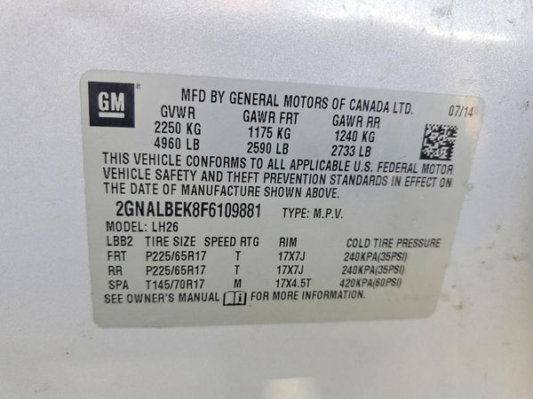 2015 CHEVROLET EQUINOX 1LT