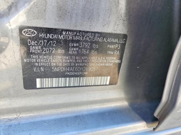 2013 HYUNDAI ELANTRA — VINS