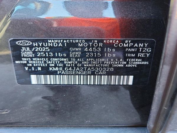 2026 HYUNDAI SONATA — VINS