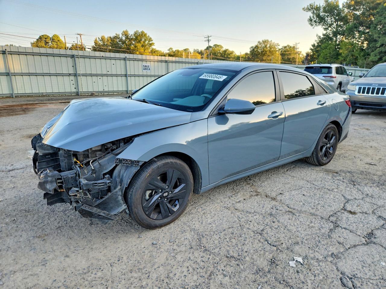 2021 HYUNDAI ELANTRA Blue — Front 3/4