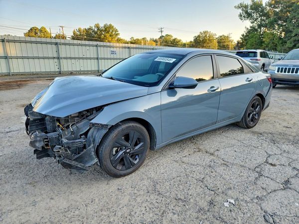 2021 HYUNDAI ELANTRA Blue — Front 3/4