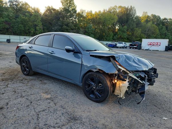 2021 HYUNDAI ELANTRA Blue — Passenger 3/4