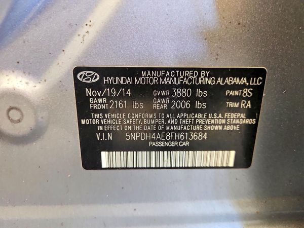 2015 HYUNDAI ELANTRA GLS(Middle)