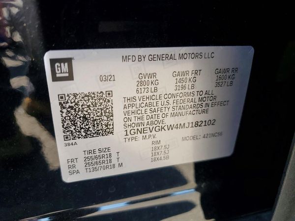2021 CHEVROLET TRAVERSE LT