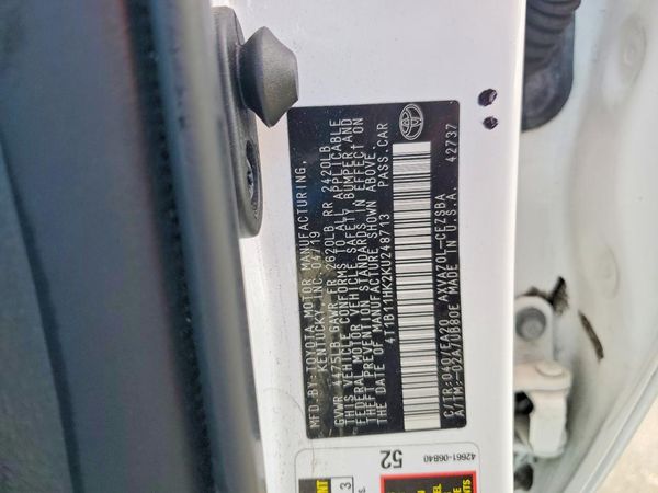 2019 TOYOTA CAMRY L/LE/SE/XLE