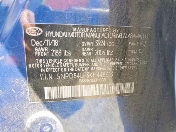 2019 HYUNDAI ELANTRA