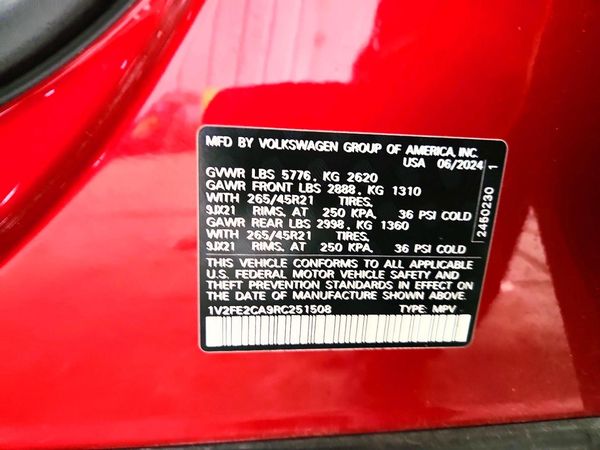 2024 VOLKSWAGEN ATLAS CROSS SPORT — VINS