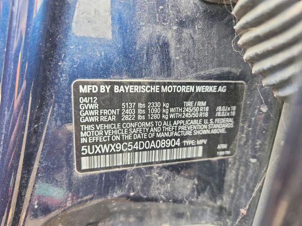2013 BMW X3 xDrive28i — VINS