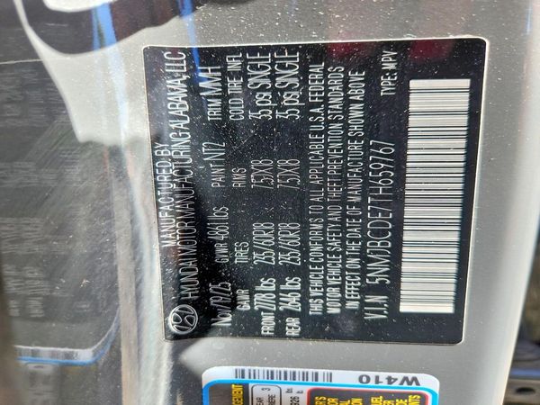 2026 HYUNDAI TUCSON SEL, SEL Plus — VINS