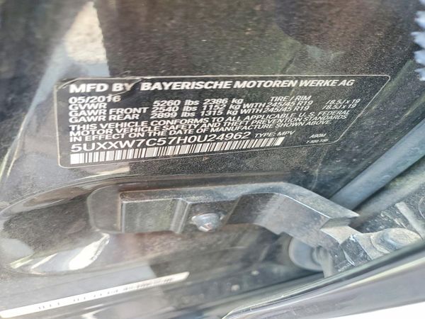 2017 BMW X4 xDriveM40i — VINS
