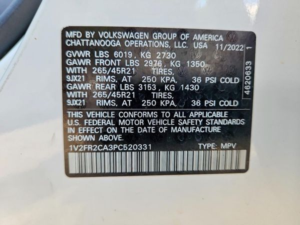2023 VOLKSWAGEN ATLAS — VINS