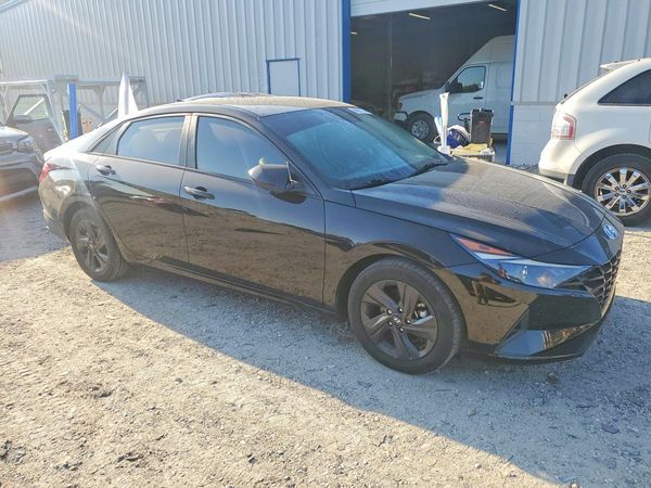 2021 HYUNDAI ELANTRA Blue — Passenger 3/4