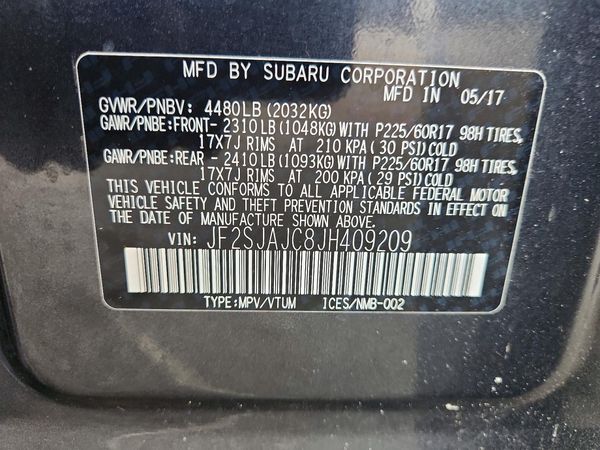 2018 SUBARU FORESTER Limited