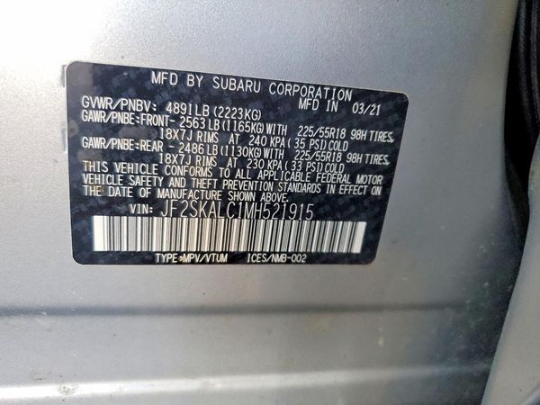 2021 SUBARU FORESTER Sport