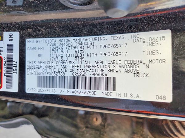 2015 TOYOTA TACOMA Delux Grade