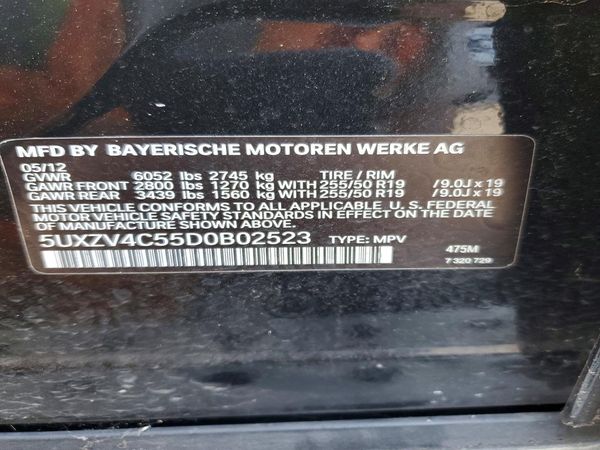 2013 BMW X5 xDrive35i — VINS