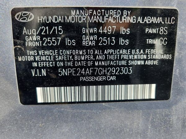 2016 HYUNDAI SONATA