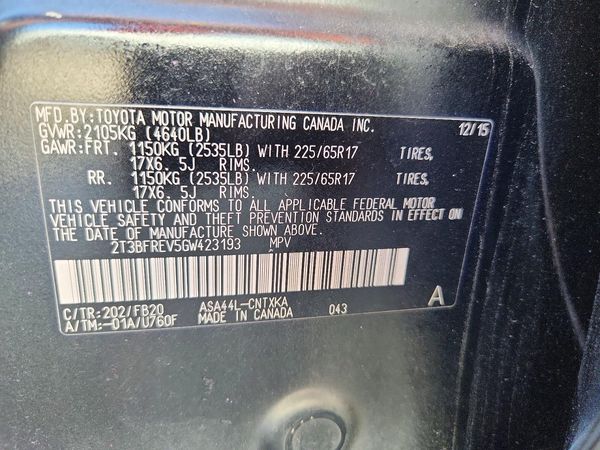 2016 TOYOTA RAV4 LE (X Grade)