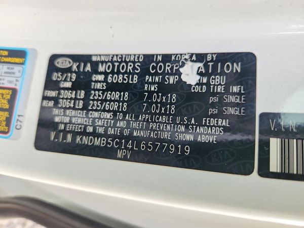 2020 KIA SEDONA LX/EX — VINS