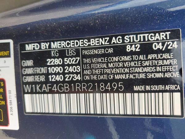 2024 MERCEDES-BENZ C — VINS