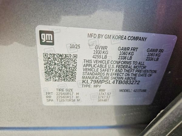 2026 CHEVROLET TRAILBLAZE LT — VINS